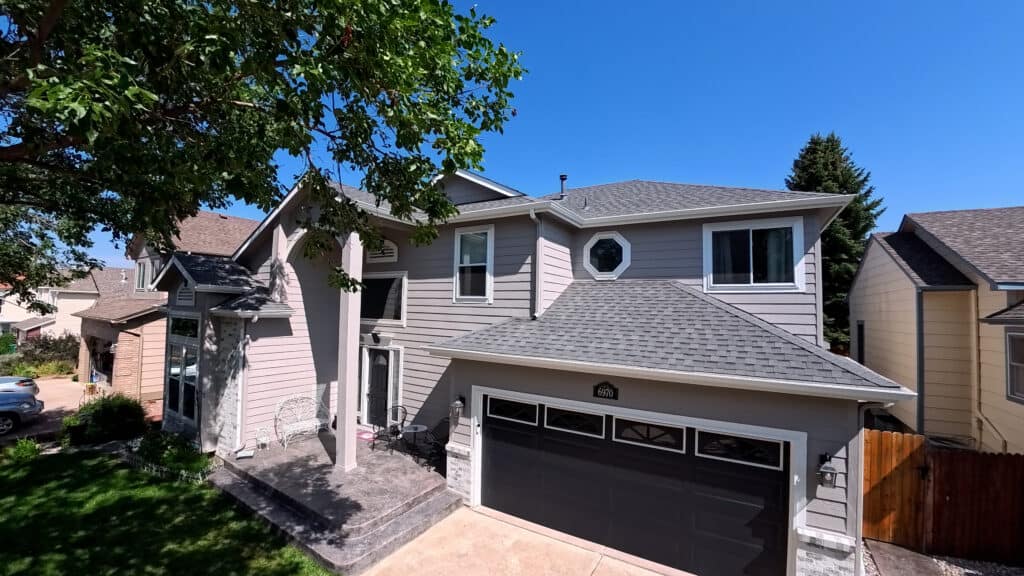 aerial photo of exterior house painting